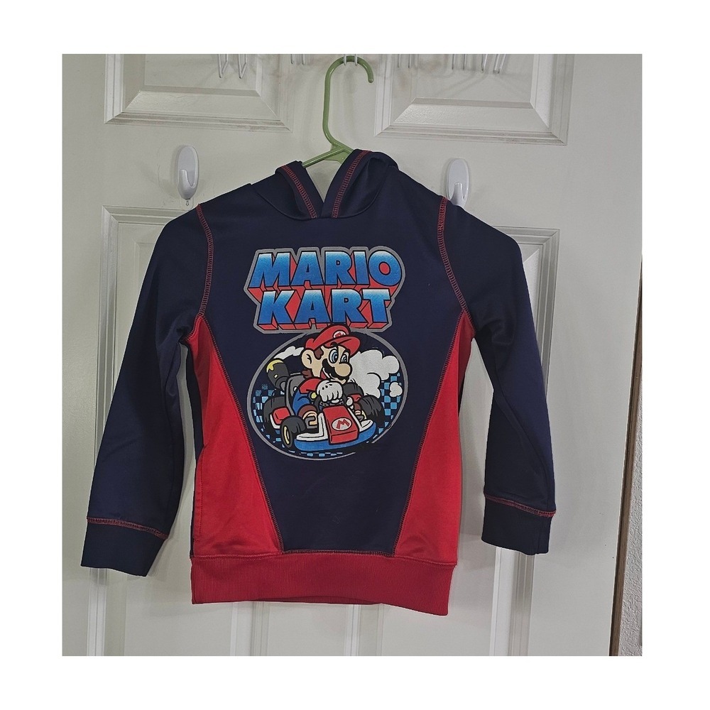 Jumping Beans Mario Kart Boys Hoodie Navy Blue Red Nintendo Active Sweatshirt 7